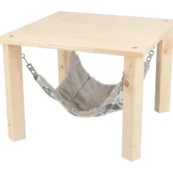 Abri avec hamac pour lapin et petit rongeur en bois non traité Trixie Sunny – Taille L