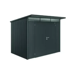 Abri de jardin AvantGarde double porte acier taille A5 gris foncé 260x220x218 cm