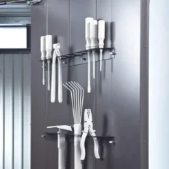 Abri de jardin AvantGarde double porte acier taille A5 gris foncé 260x220x218 cm