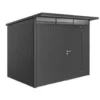 Abri de jardin AvantGarde simple porte acier taille A5 gris foncé 260x220x218 cm