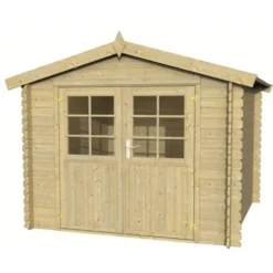 Abri de jardin naturel White Wood Valence - 5 m² / 28 mm