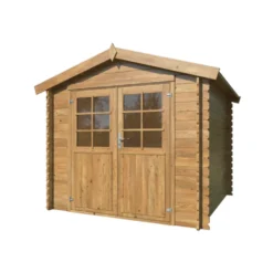 Abri de jardin naturel White Wood Valence - 5 m² / 28 mm