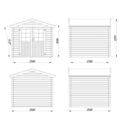 Abri de jardin naturel White Wood Valence - 5 m² / 28 mm
