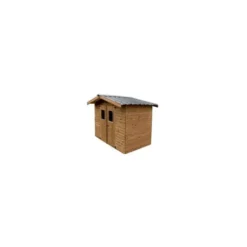 Abri en madriers de bois d’Épicéa thermo-chauffé livré Foresta Bois Habrita - 7,62 m²