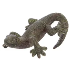 Accroche-pot salamandre en résine verte - 7,2 x 4 x 10 cm