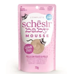 Alimentation humide en sachet pour chat baby mousse poulet Schesir - 70 g