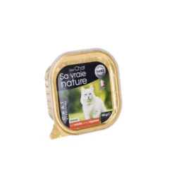 Aliment humide complet pour le chat stérilisé à la volaille et aux légumes Sa vraie nature - 100 g