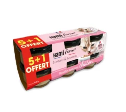 Aliment humide pour chaton 6 pots Hamiform recette n°34 - 6 x 80 g