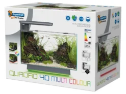 Aquarium Aquadistri Quadro 40 Ambilight blanc 27 L - 45 x 25 x 35,7 cm