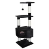 Arbre à chat avec panier et griffoir coloris noir Eco Loonaa classic - 135 cm