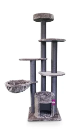 Arbre à chat coloris marron Petrebels Cottage 191 – 60 x 60 x 191 cm
