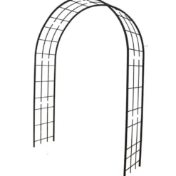 Arche double de jardin avec treillis en fer vieilli