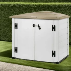 Armoire de jardin en résine résistant, GAROFALO - capacité 1005L