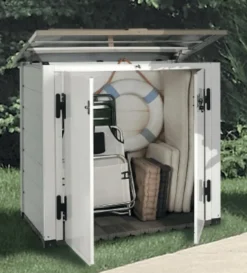 Armoire de jardin en résine résistant, GAROFALO - capacité 1005L
