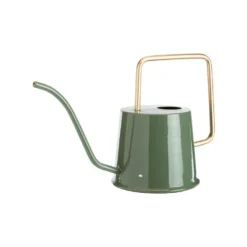 Arrosoir vert olive en métal à anse carrée - 34 x 14 x 20,5 cm
