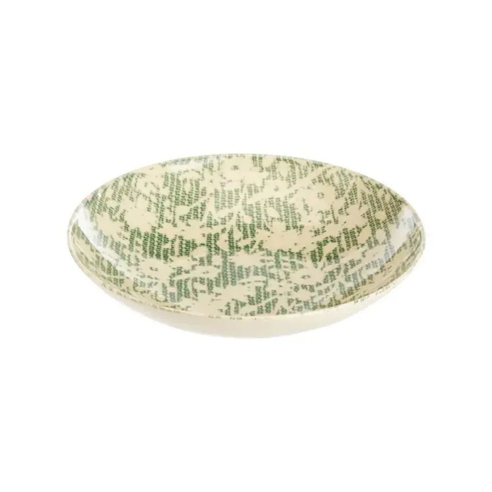Assiette calotte en grès vert Léa - Ø 22 cm