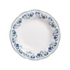 Assiette creuse en porcelaine blanche et bleue Giverny - Ø 22 cm