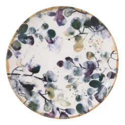 Assiette à dessert Flora motif feuillage multicolore Ø 21,5 cm