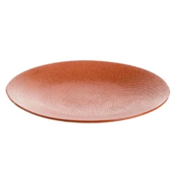 Assiette à dessert Vesuvio coloris orange en grès - Ø 21 cm