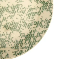 Assiette plate en grès vert Léa - Ø 27 cm