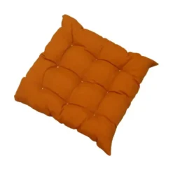 Assise de fauteuil matelassée en polyester/coton coloris abricot Cap - 46 x 46 x 9 cm