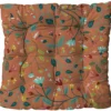 Assise de fauteuil matelassée en polyester/coton coloris terra Cap Apolline - 46 x 46 x 9 cm