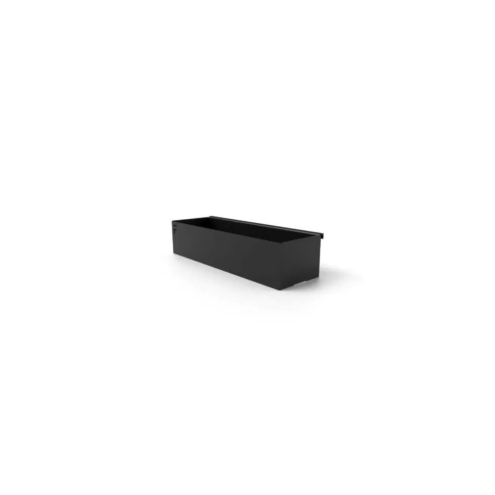 Bac de rangement noir Forge Adour - 30 x 8,6 x 6 cm