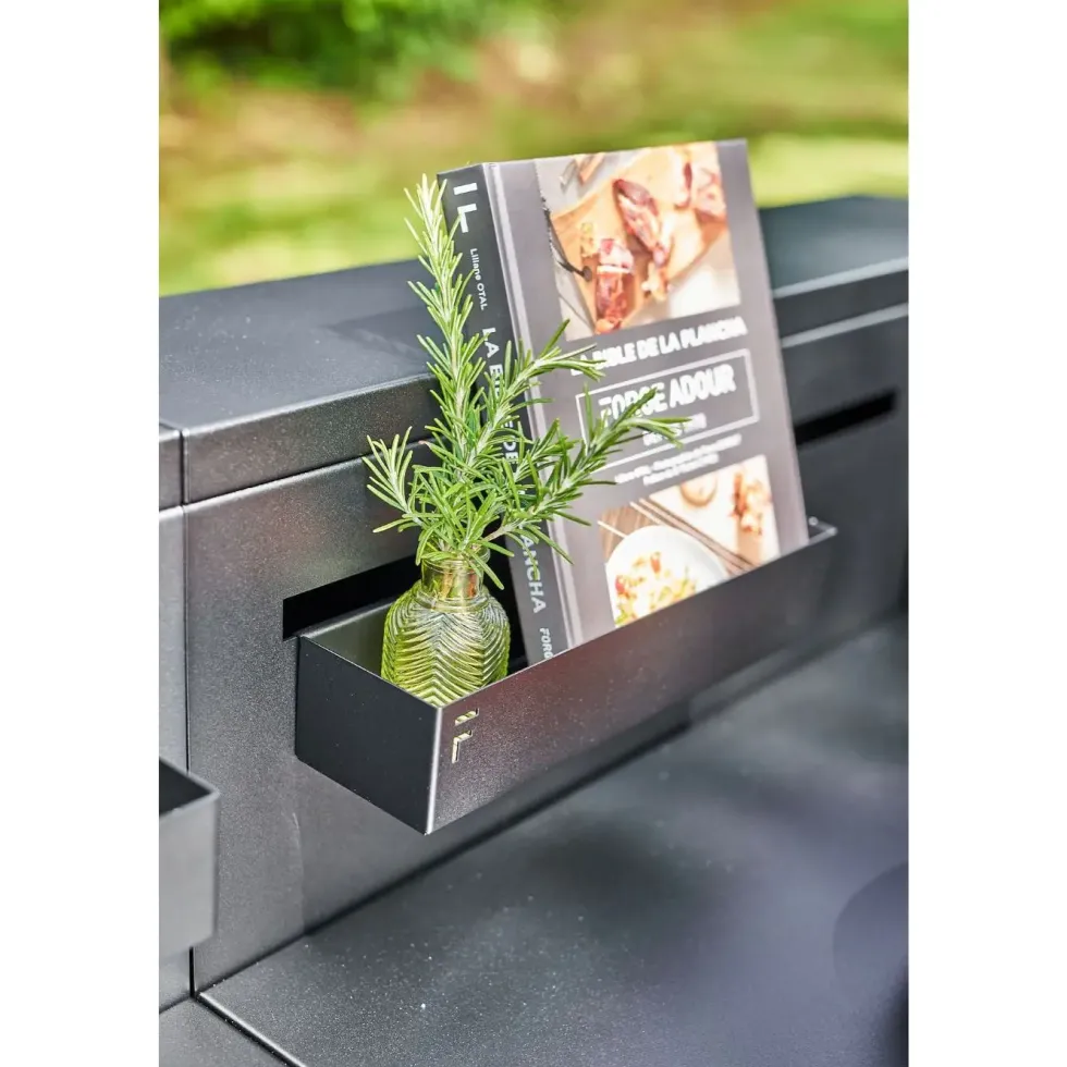 Bac de rangement noir Forge Adour - 30 x 8,6 x 6 cm