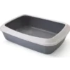 Bac à litière Iriz avec rebords coloris gris - 50x37x14 cm
