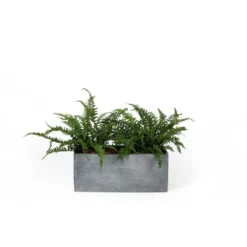 Bac rectangle Stream S/3 anthracite H.23 cm