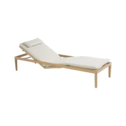 Bain de soleil coloris beige en aluminium Lotus - 200 x 67,5 x 32 cm