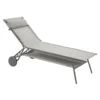 Bain de soleil Miami II haut Lafuma coloris gris structure en acier et toile en Batyline®- 80 x 186 x 90 cm