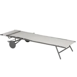 Bain de soleil Miami II Lafuma coloris gris structure en acier et toile en Batyline® - 77 x 184 x 76 cm
