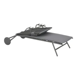 Bain de soleil Miami II Lafuma coloris gris en acier et titane et matelassé BeComfort® - 77 x 184 x 76 cm