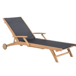 Bain de soleil teckoir Flore - 195 x 75 x 30 cm