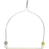 Balançoire pour les oiseaux exotiques en bois avec un cadre en fer coloris multicolore Zolux – 15,5 x 1 x 19,5 cm