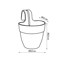 Balconnière Vibia Campana easy hanger small Elho - 20,5 x 24,1 cmAnthracite