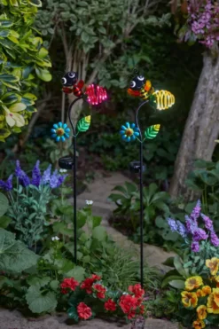 Balise extérieure insecte Spiralight coloris multicolore en métal Smartgarden - 88 x 19 x 10 cm
