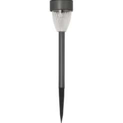 Balise solaire en verre et acier 5 lumens blanc chaud Cygnus