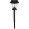Balise solaire Triton en métal noir et verre à LED 10 lumens