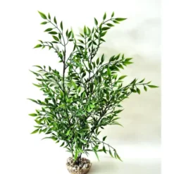 Bambou vert en plastique grand modèle 38 cm