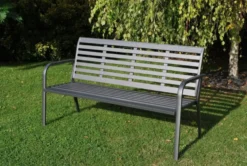 Banc de jardin 3 places en aluminium, anthracite - CREADOR MARTA