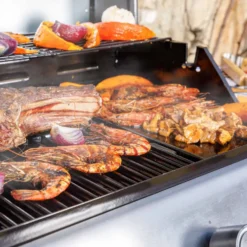 Barbecue gaz Miami 300 avec 3 feux 9KW coloris noir - 120,8 x 59,5 x 113 cm