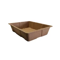 Barquette naturelle biodégradable marron Jany - 20 x 15 cm