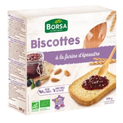 Biscottes à la farine d’épeautre bio - 300 gr