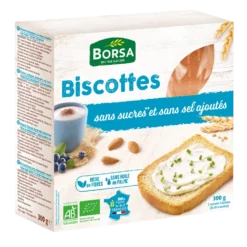 Biscottes sans sel bio - 300 gr