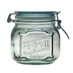 Bocal de conservation coloris transparent en verre recyclé clik original - 0,8 L