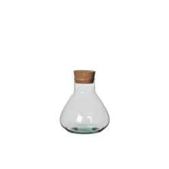 Bocal Emily en verre transparent moyen modèle Ø 17 x H 18 cm