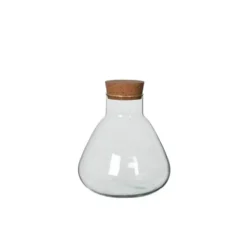 Bocal Emily en verre transparent grand modèle Ø 22,5 x H 24,5 cm