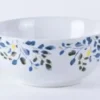 Bol en grès à motif végétal bleu et vert Althéa - Ø 15 cm